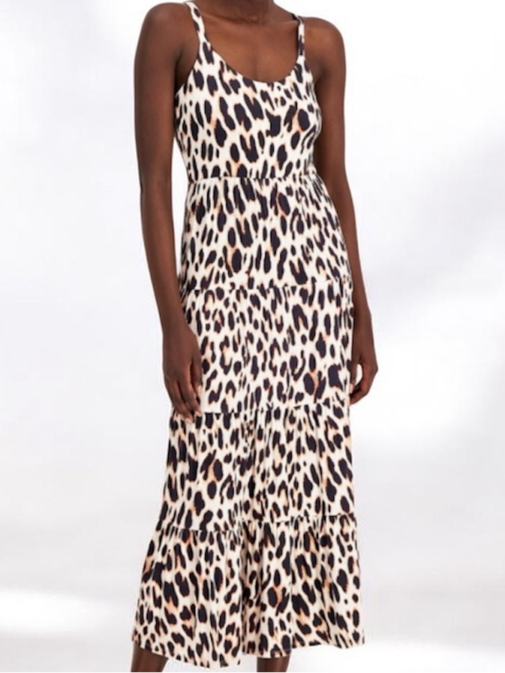 Woman’s $80 International Concepts Womens Leopard-Print Maxi Dress Brown